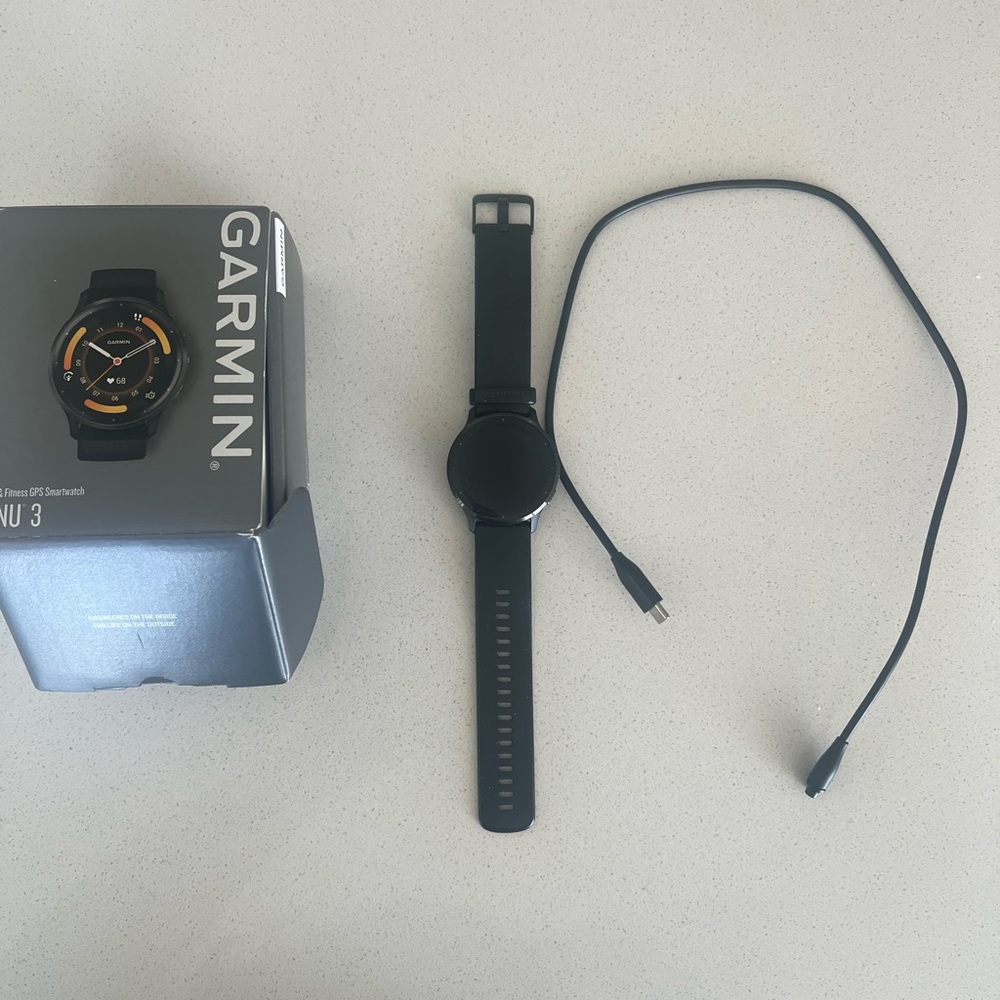 Garmin Venu 3 Black and Orange Smartwatch - Picture 4 of 7